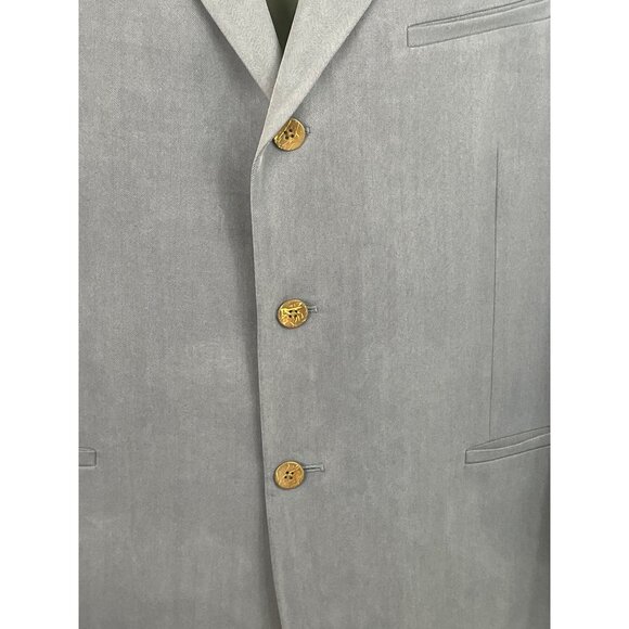 Joseph & Feiss Mens Vintage Blue Sport Coat Blazer 46S 100% Silk Classic Style - Picture 4 of 10